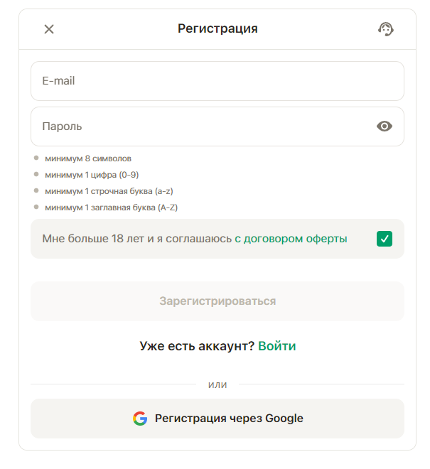 Реєстрація в parik24